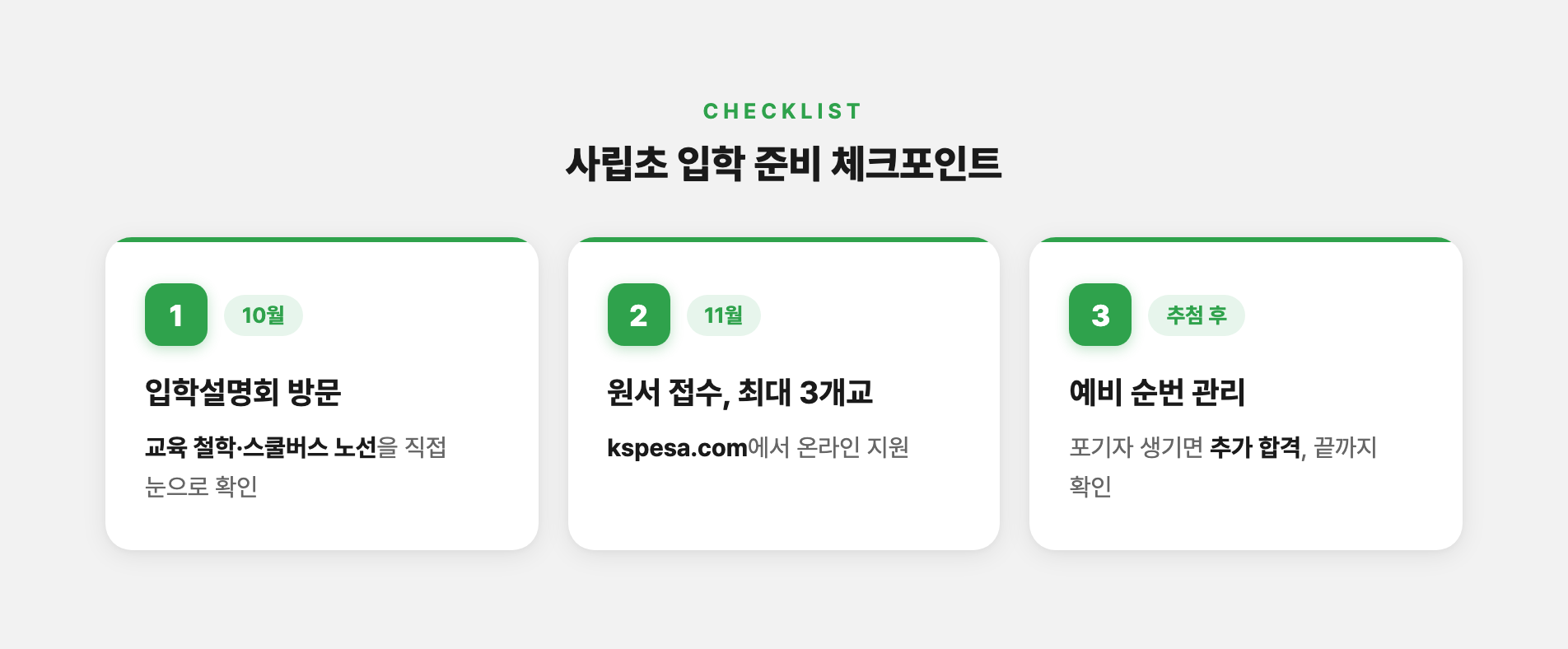사립초 입학 준비
